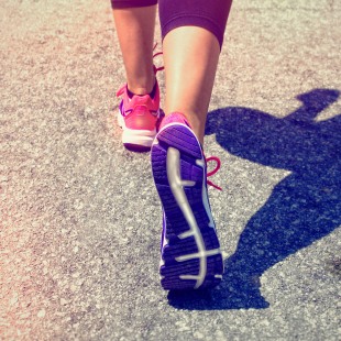 Female Runner Feet - Running on the Road - Women Fitness
